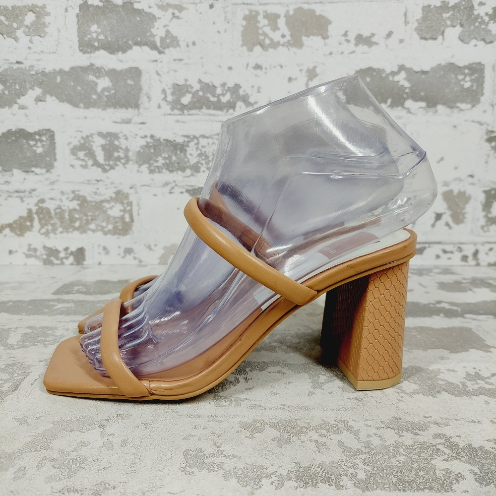 Dolce Vita Tan Strappy Block Heel Sandals